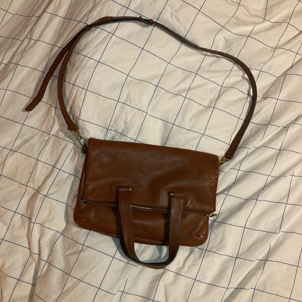 Small brown crossbody-messenger Fossil purse